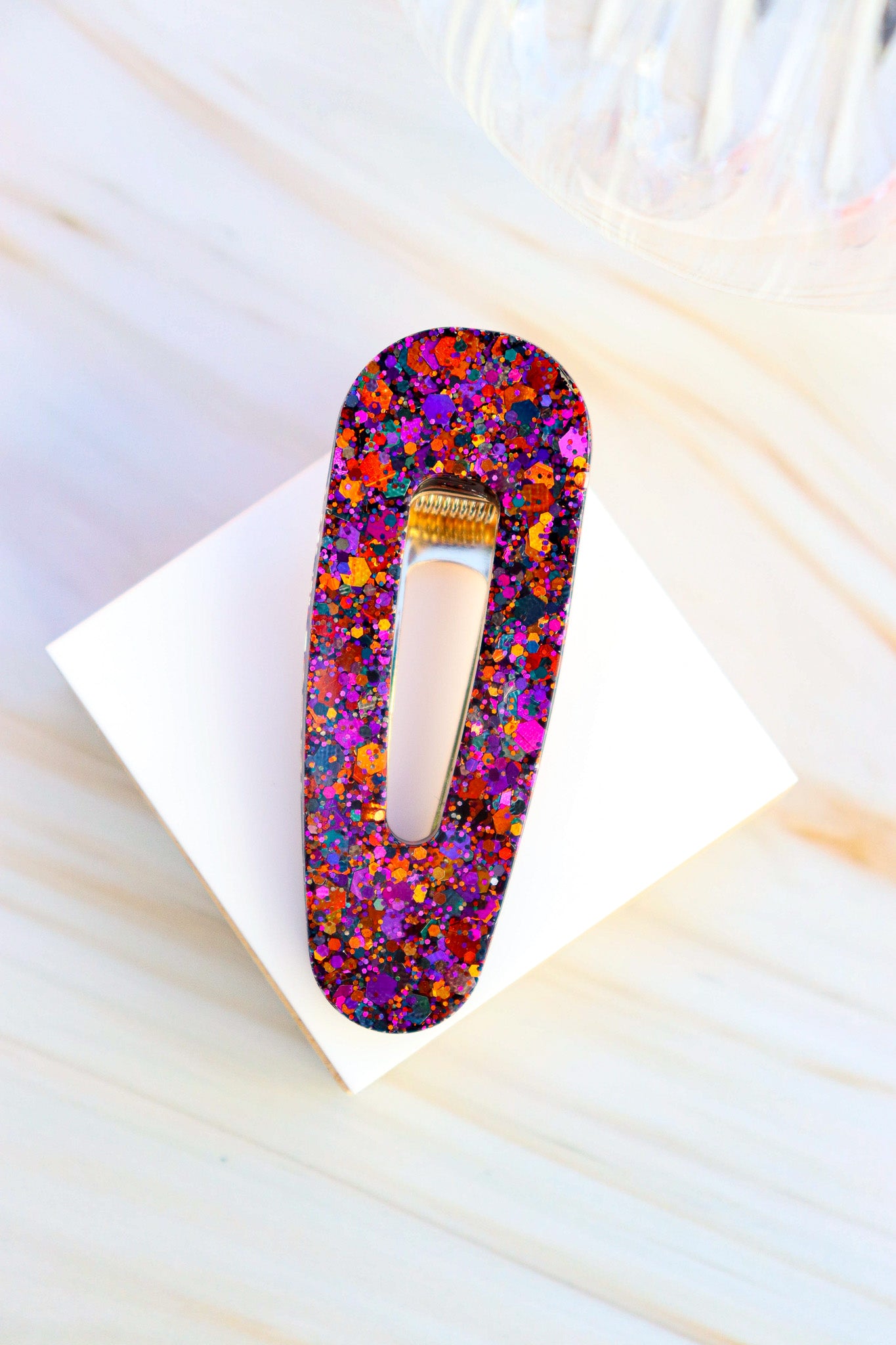 Barrette Paillettes Automne Sunset
