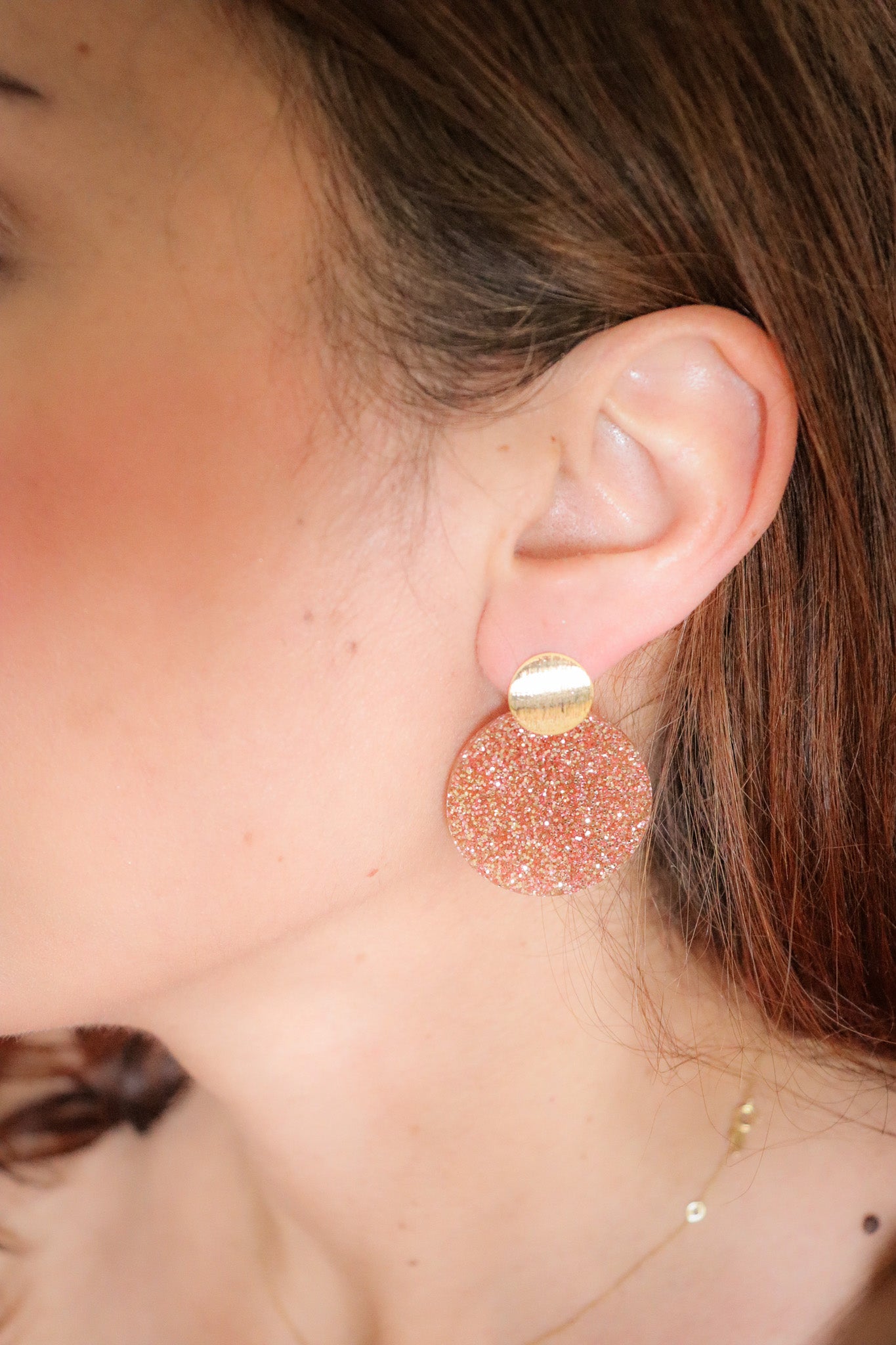Boucles d'oreilles Béa acrylique pailleté