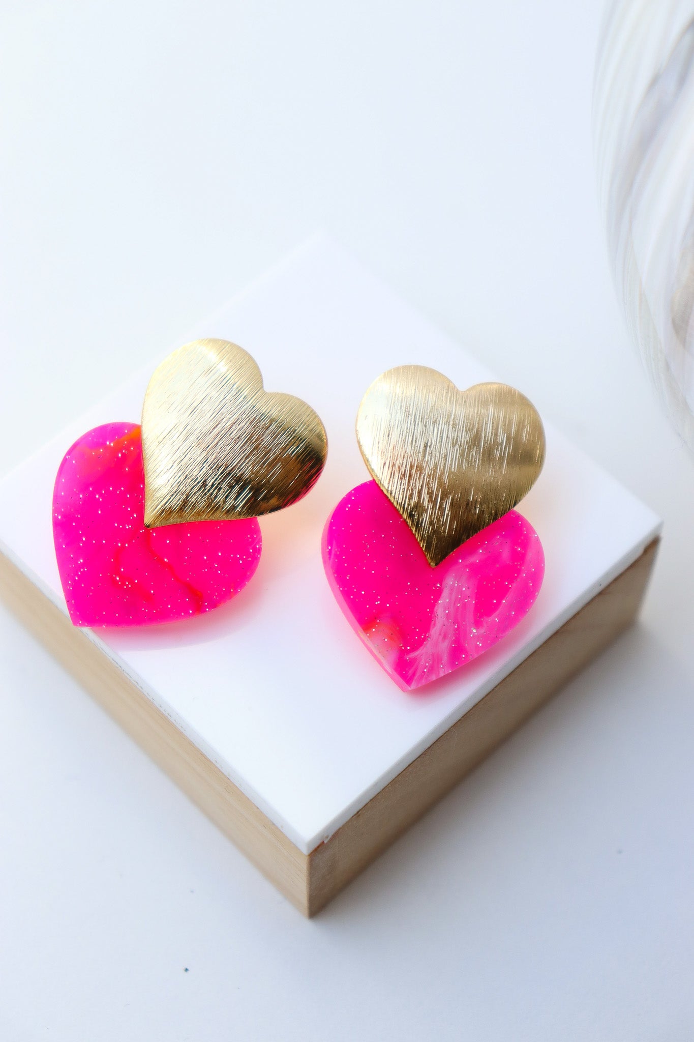 Boucles d'oreilles Caroline Galaxie fluo