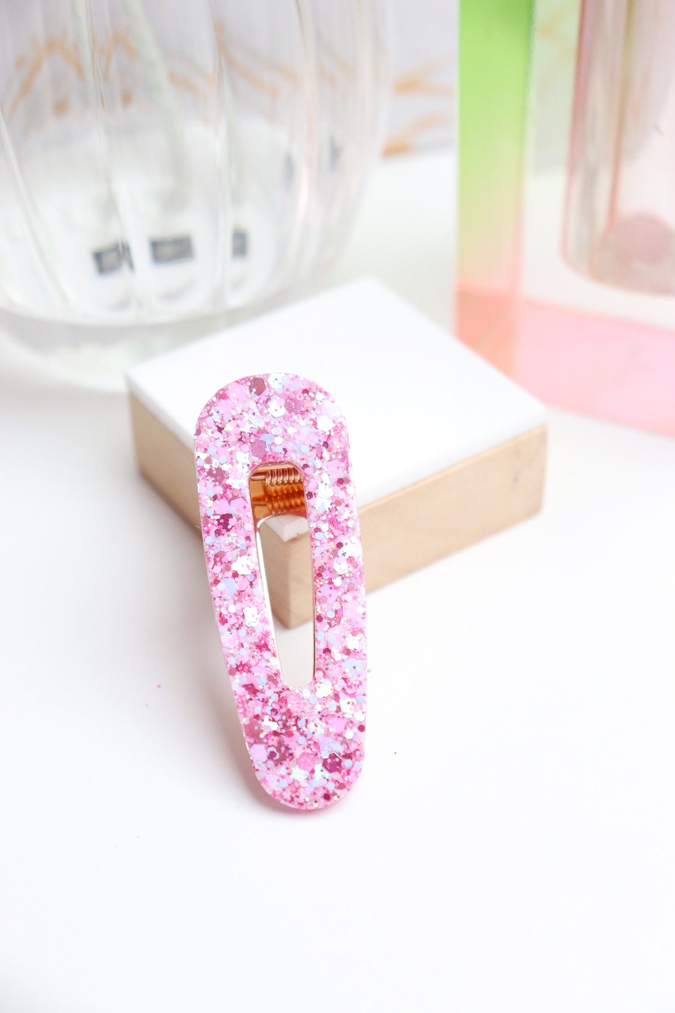 Barrette Chamallow framboise