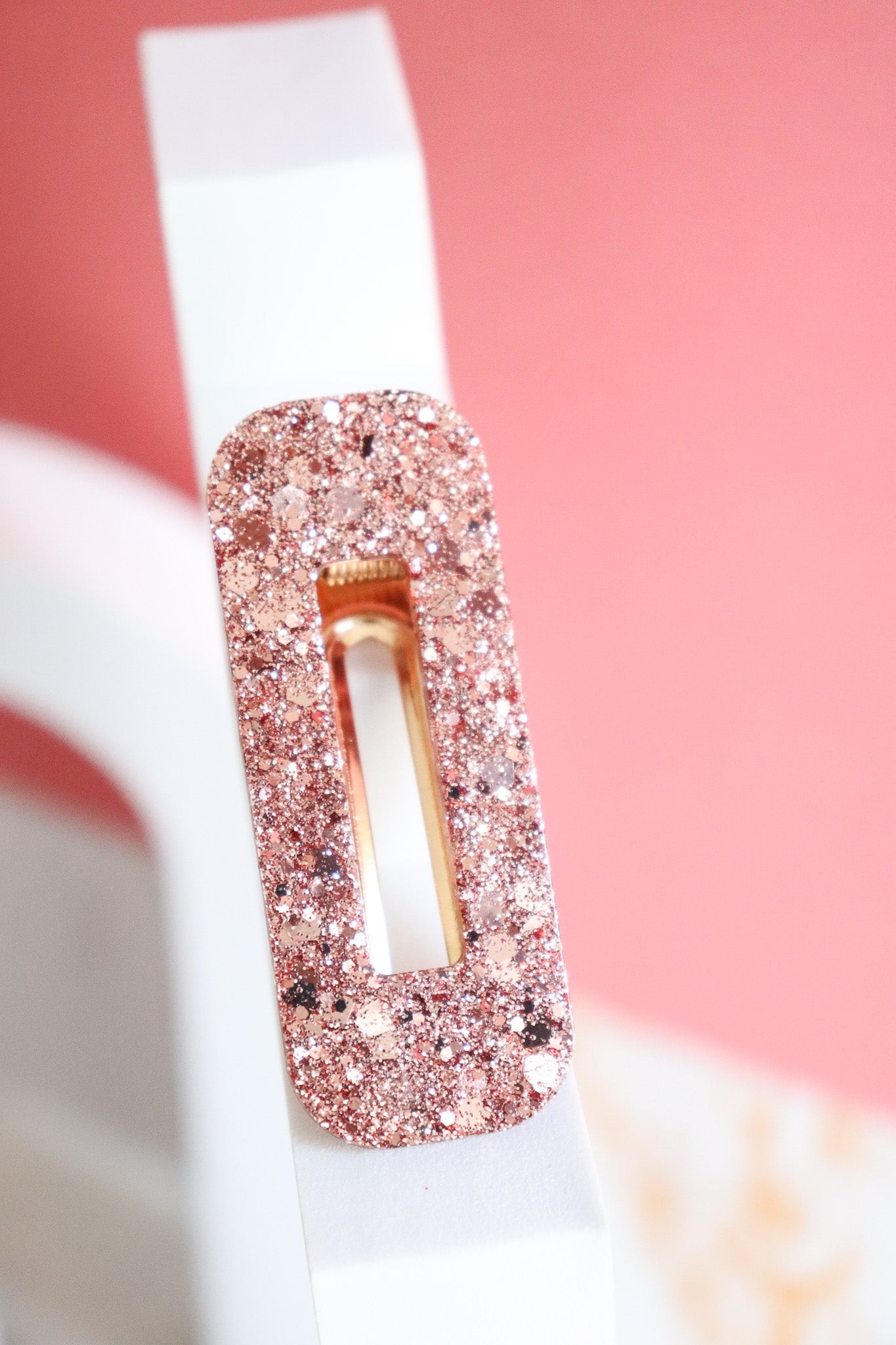 Barrette Paillettes rose gold