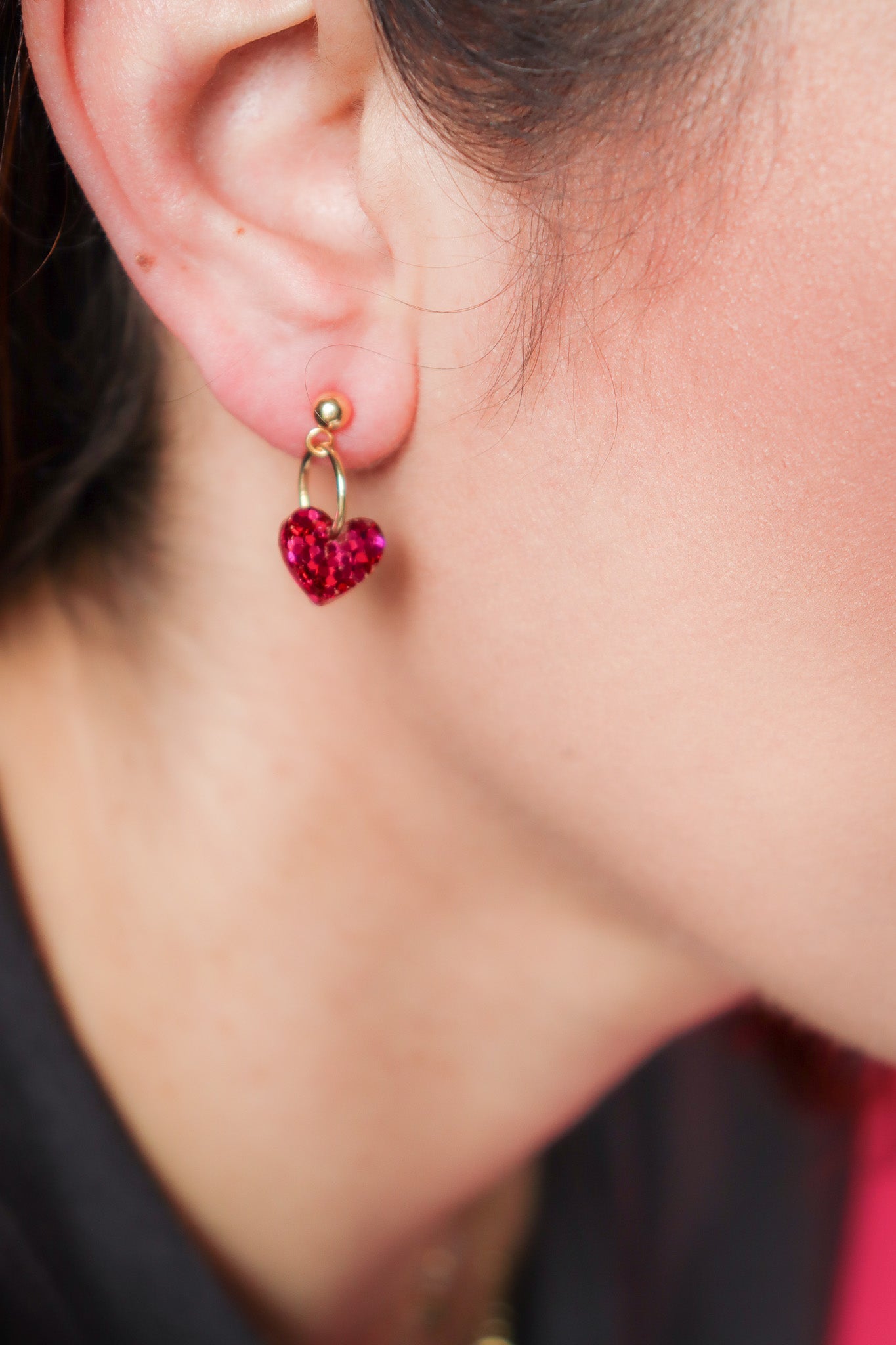 Boucles d'oreilles Lucie fuchsia