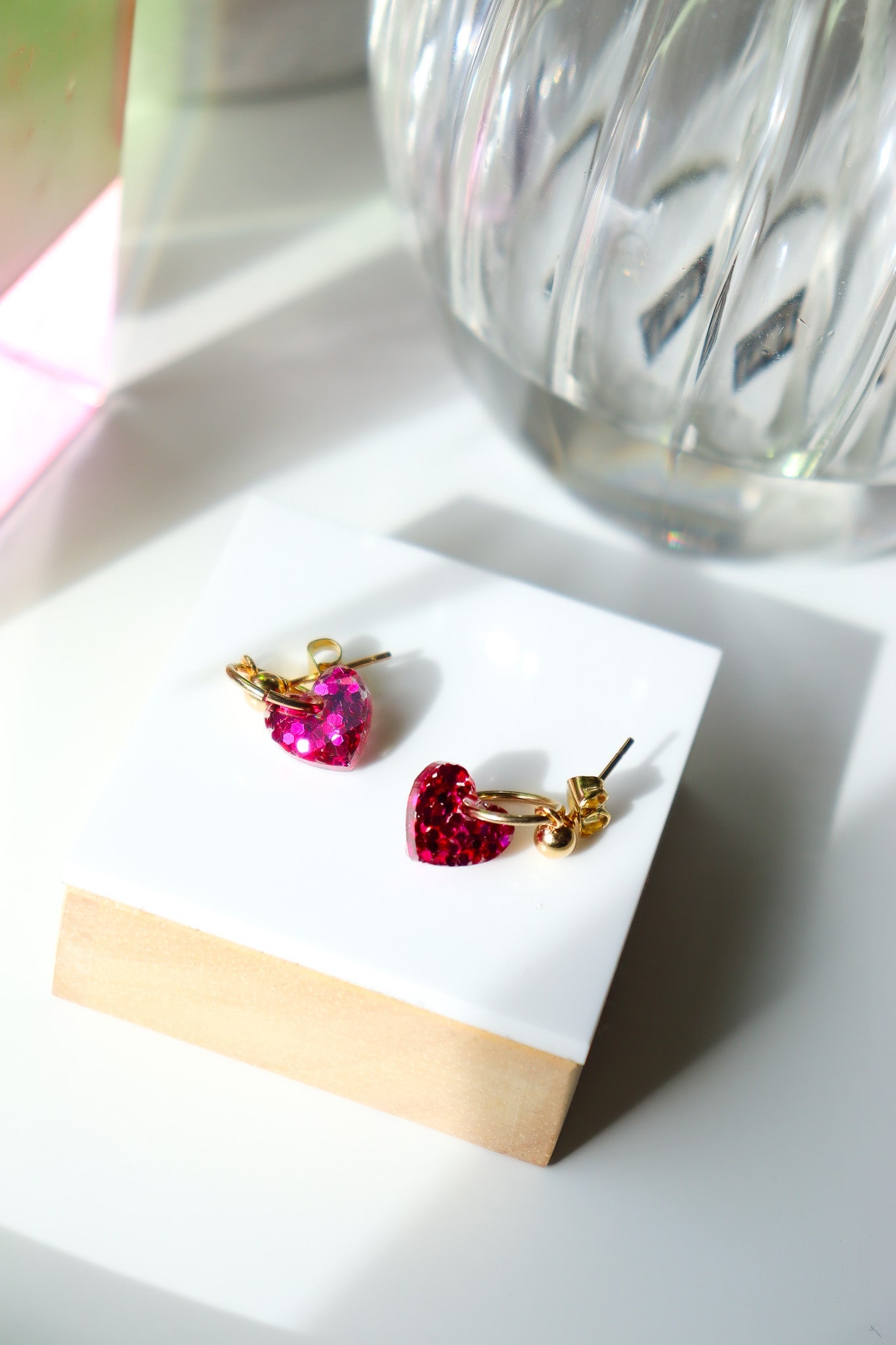 Boucles d'oreilles Lucie fuchsia