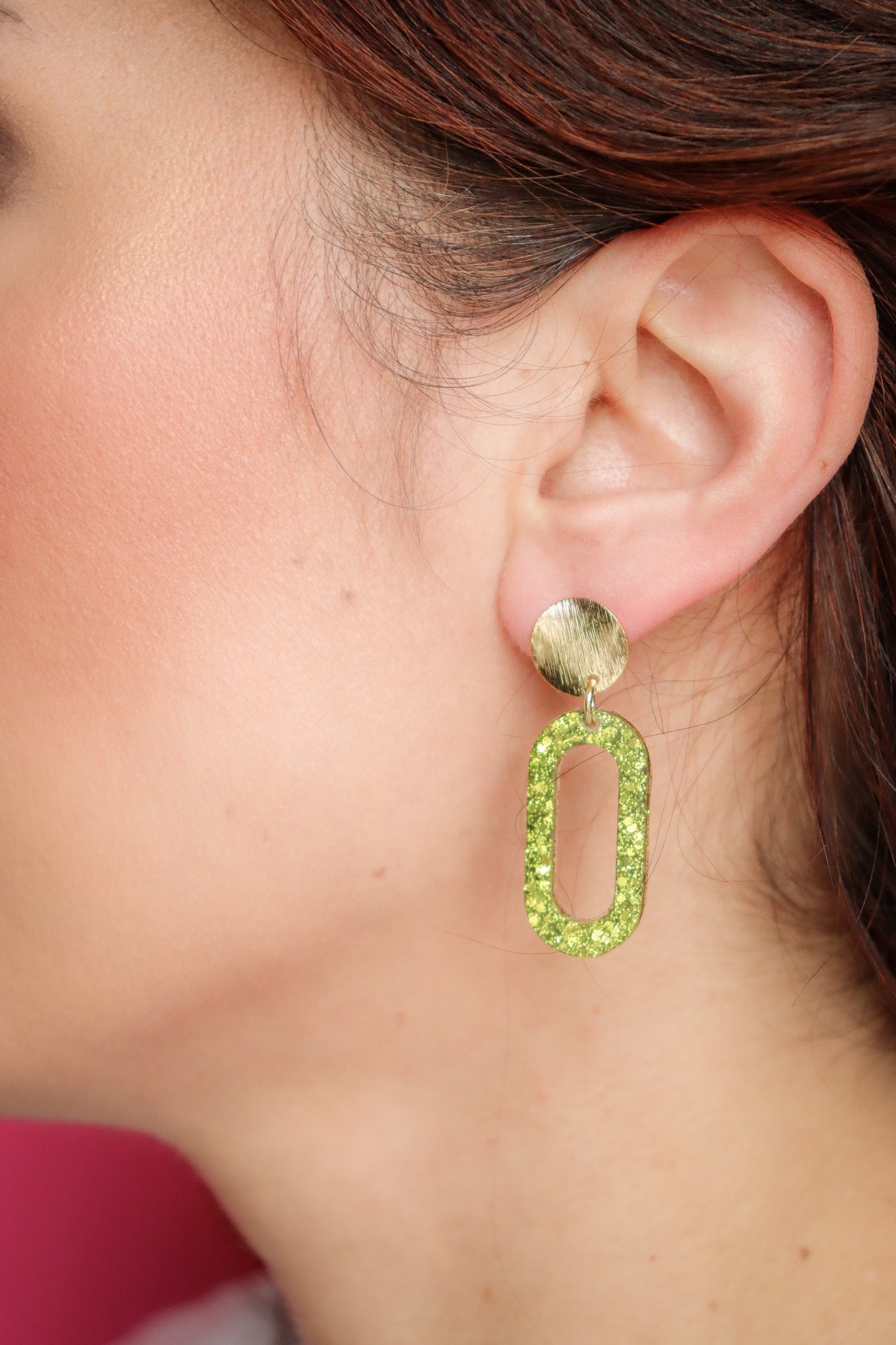 Boucles d'oreilles Marie Citron Vert
