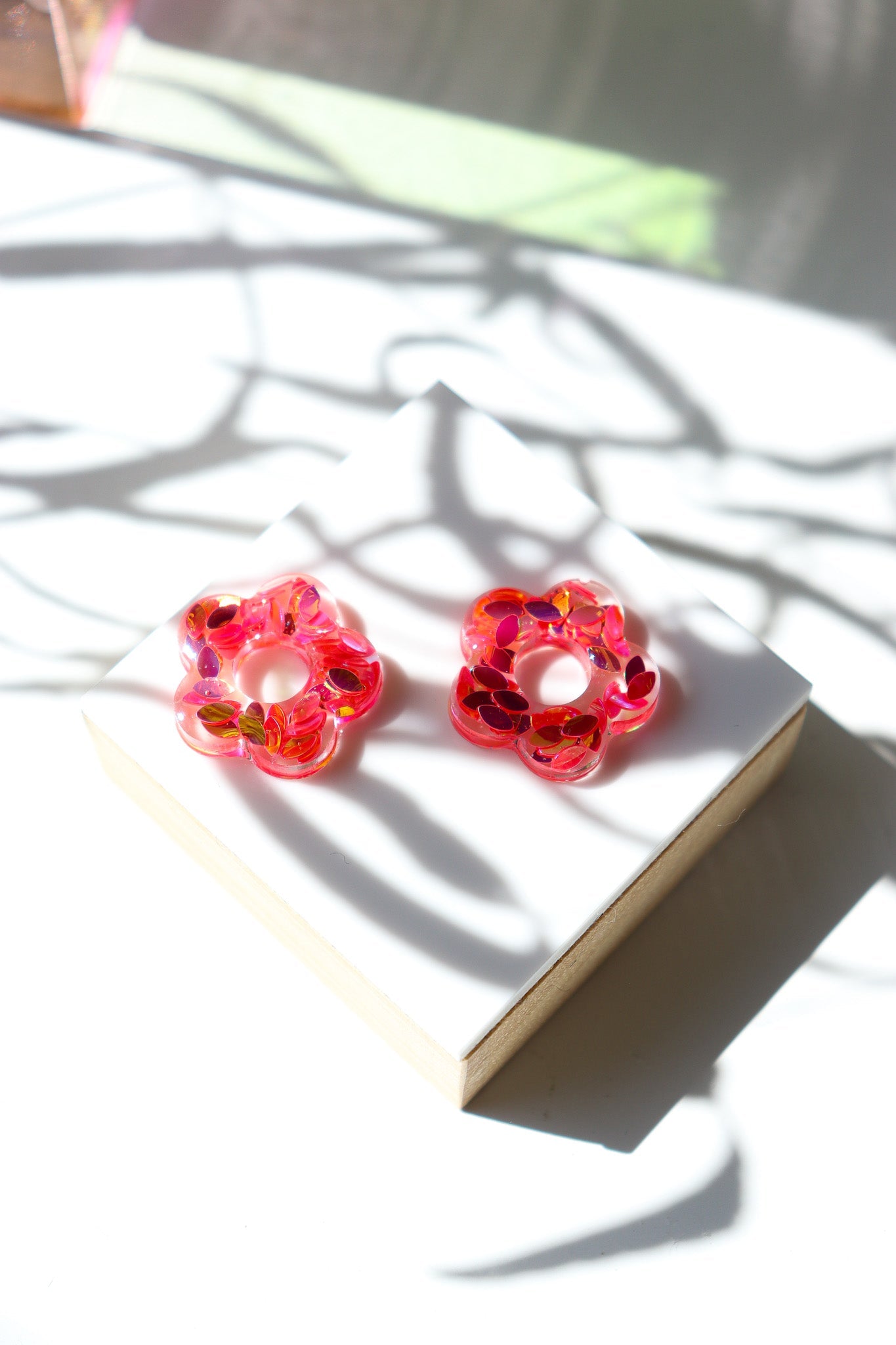Boucles d'oreilles Isabelle L Pétales oranges