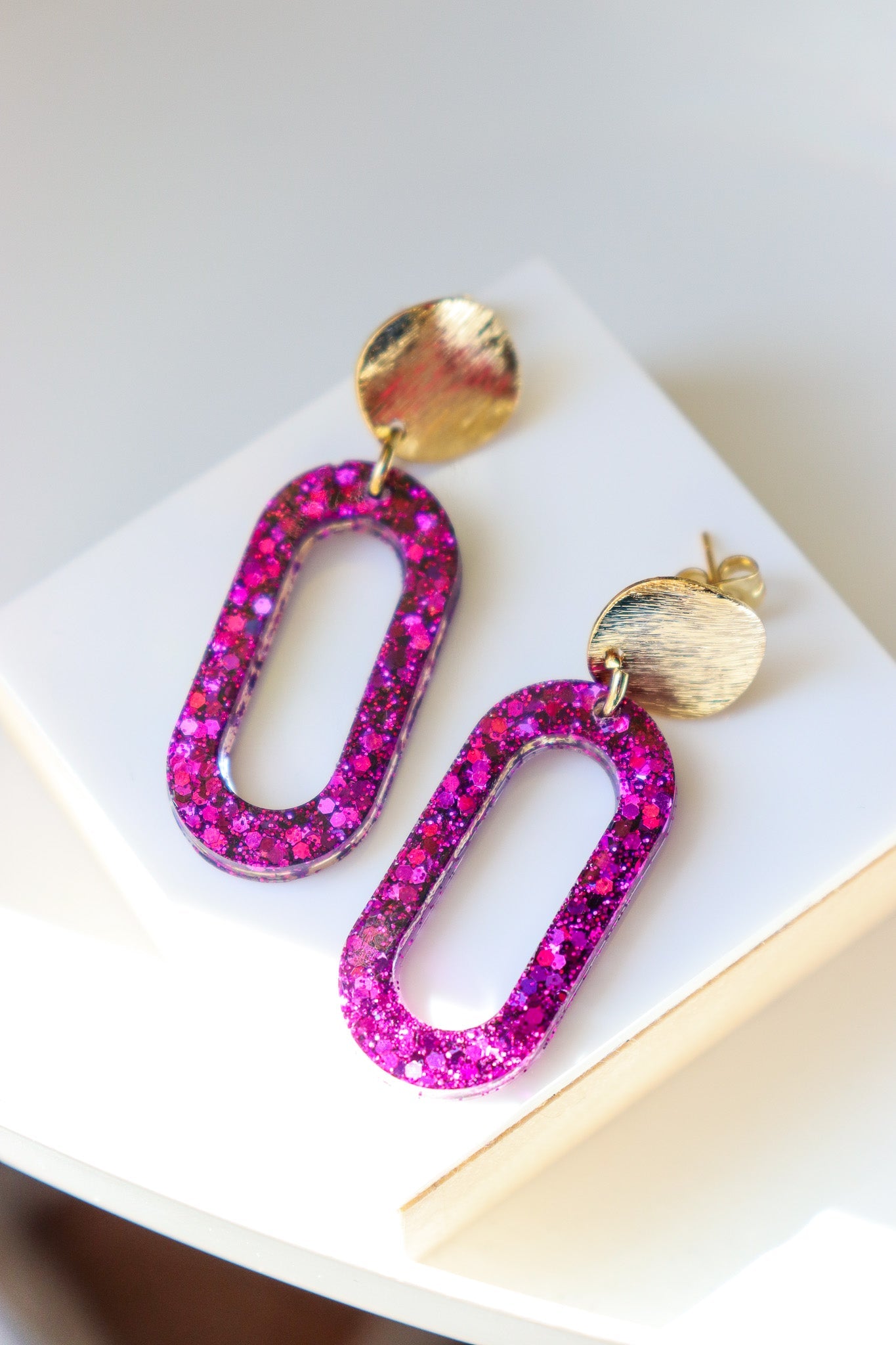 Boucles d'oreilles Marie deep violet