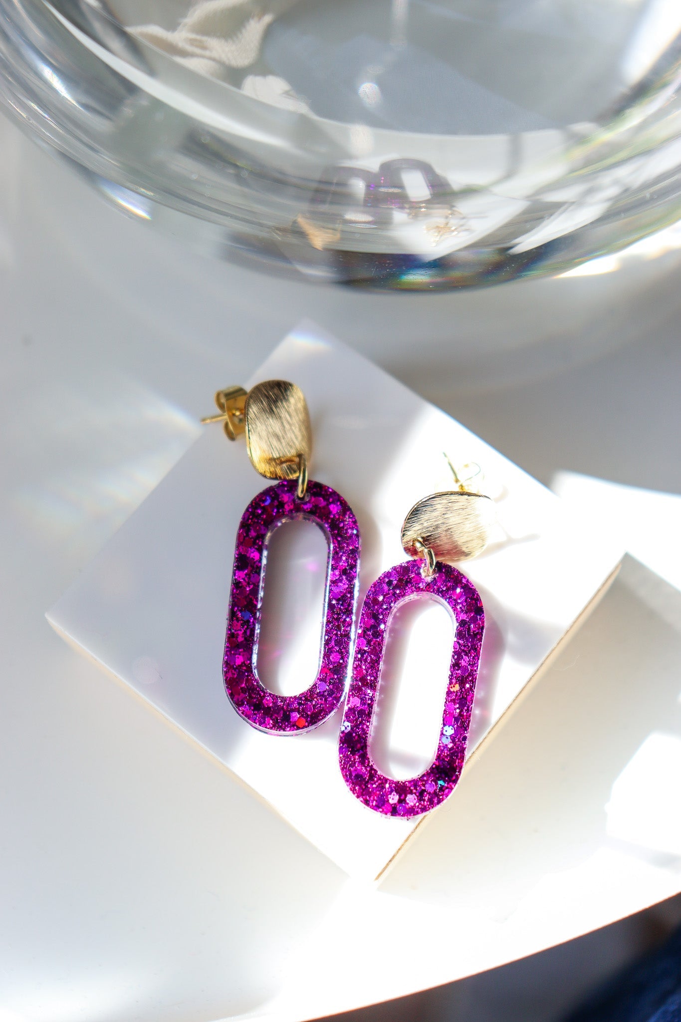 Boucles d'oreilles Marie deep violet