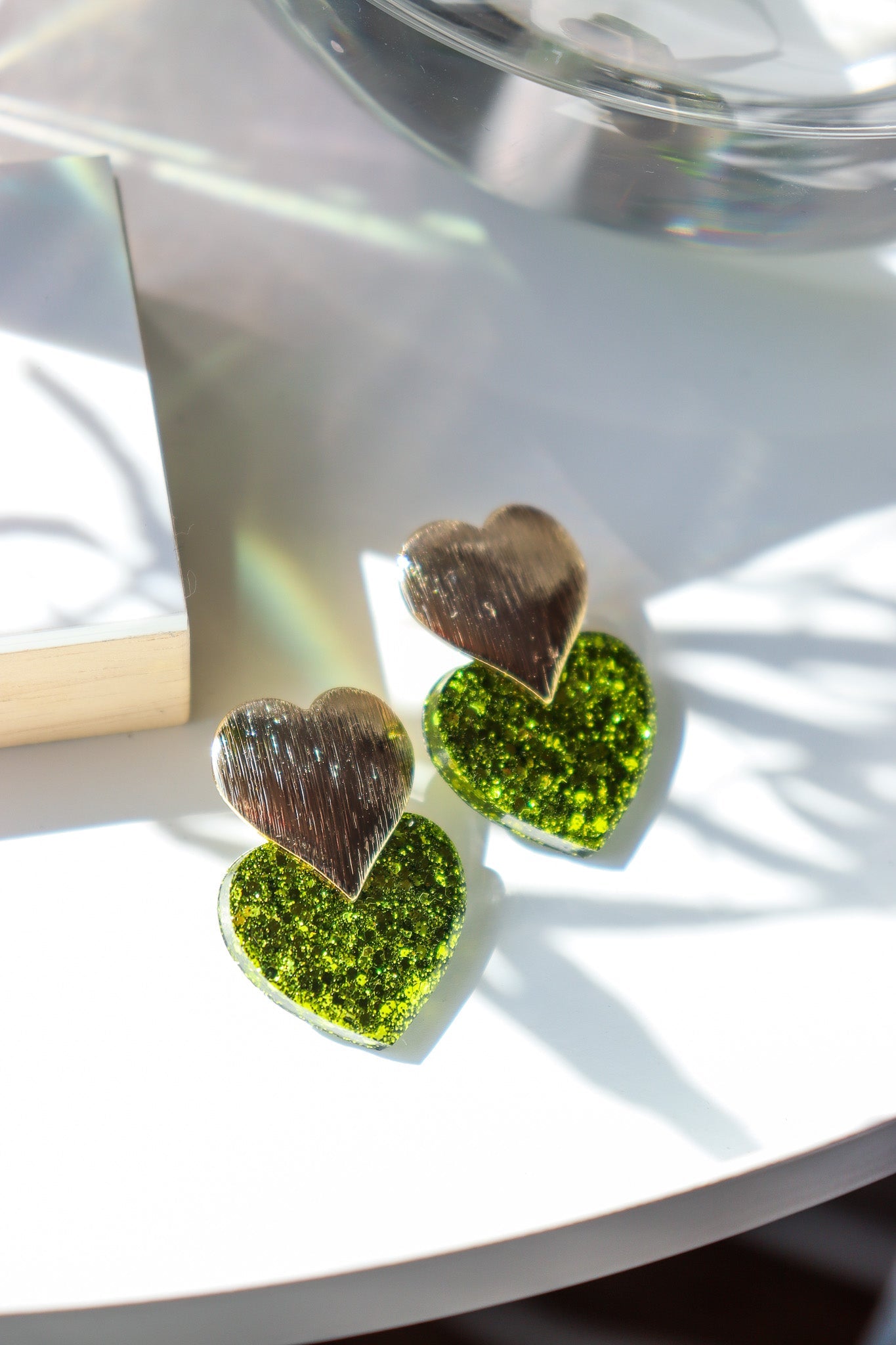 Boucles d'oreilles Caroline citron vert