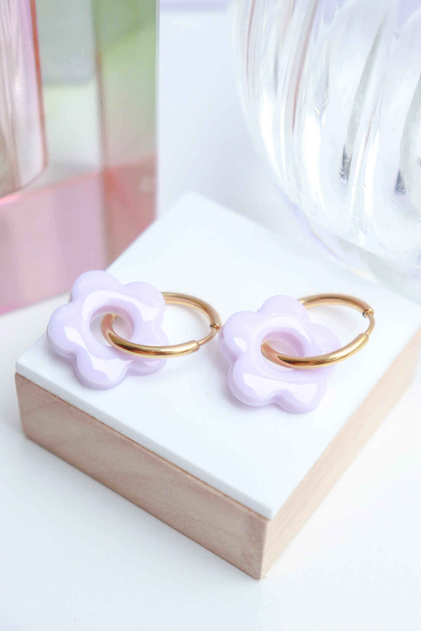Boucles d'oreilles Isabelle Résine Pastel