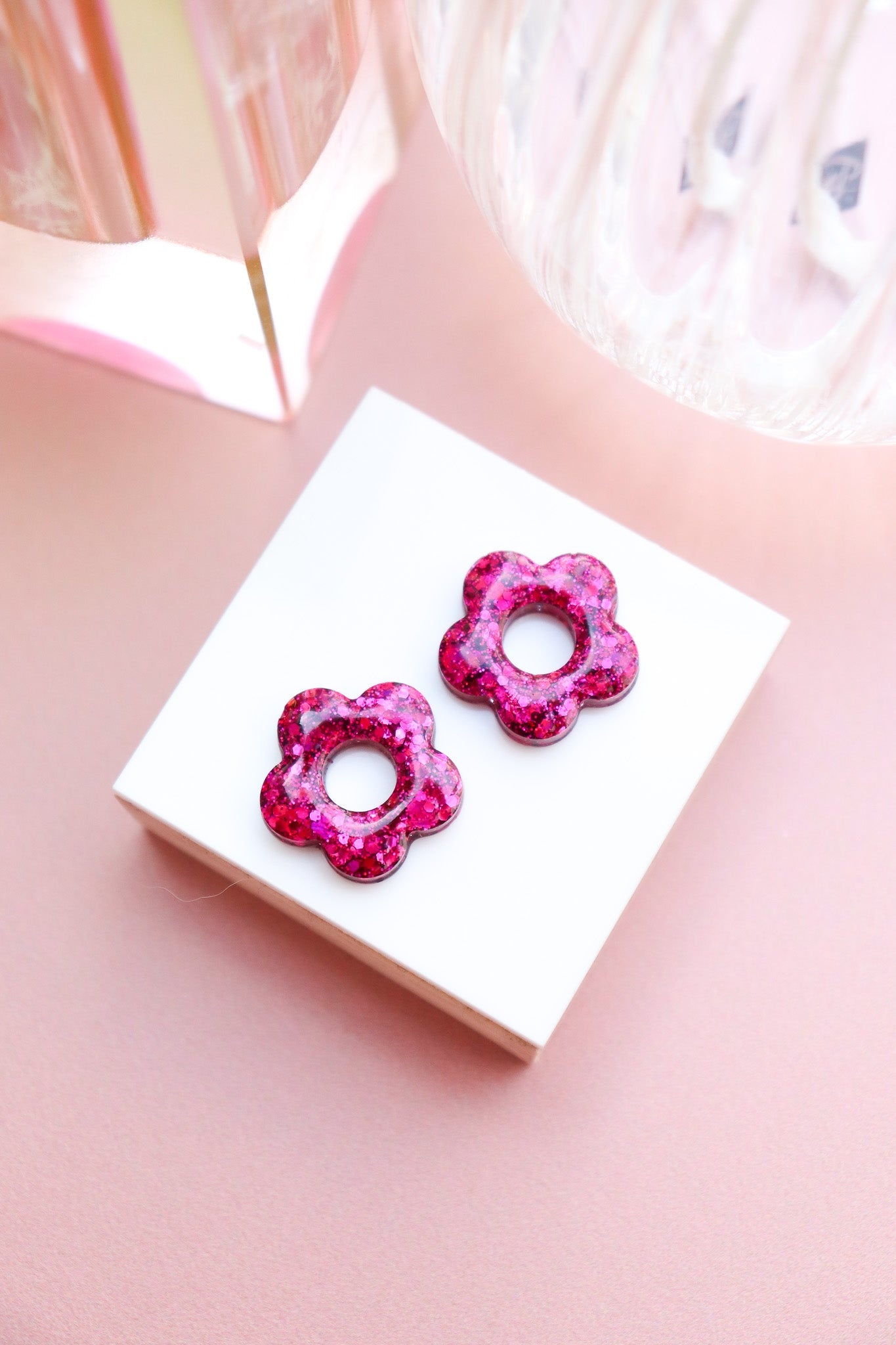 Boucles d'oreilles Isabelle L Fuchsia