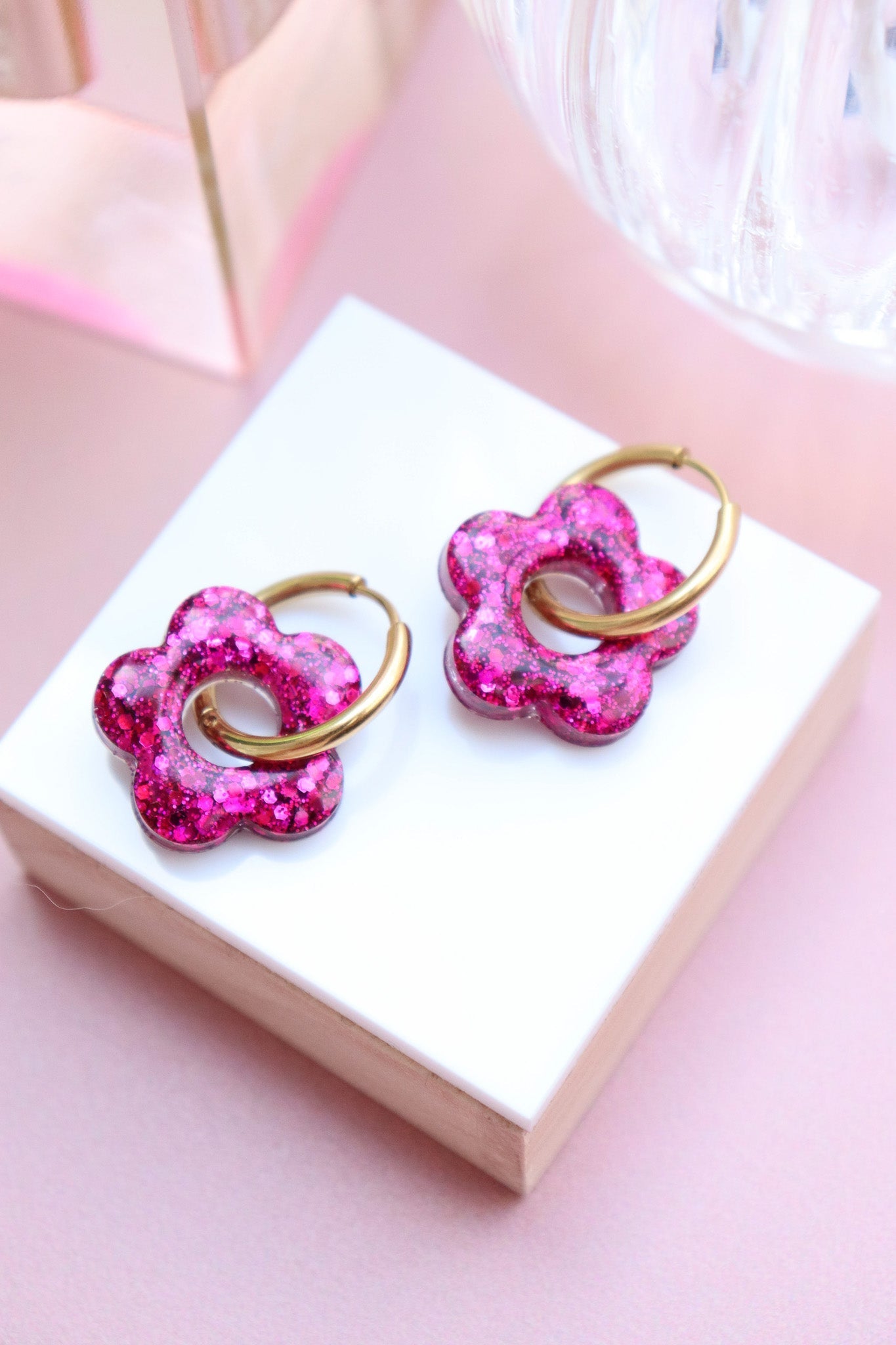 Boucles d'oreilles Isabelle L Fuchsia