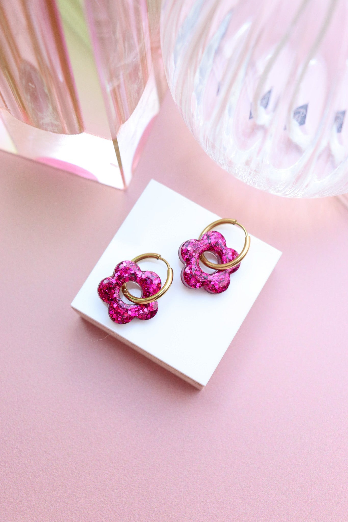 Boucles d'oreilles Isabelle L Fuchsia