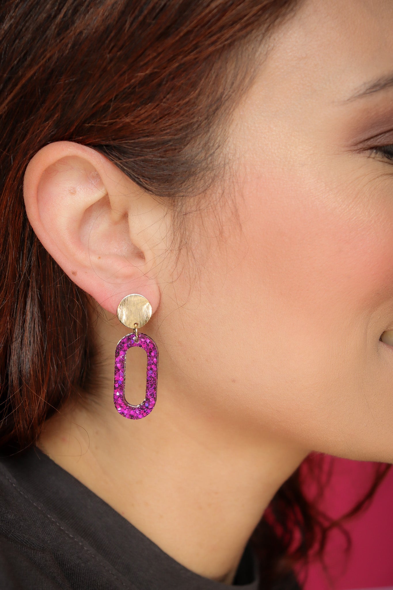 Boucles d'oreilles Marie deep violet