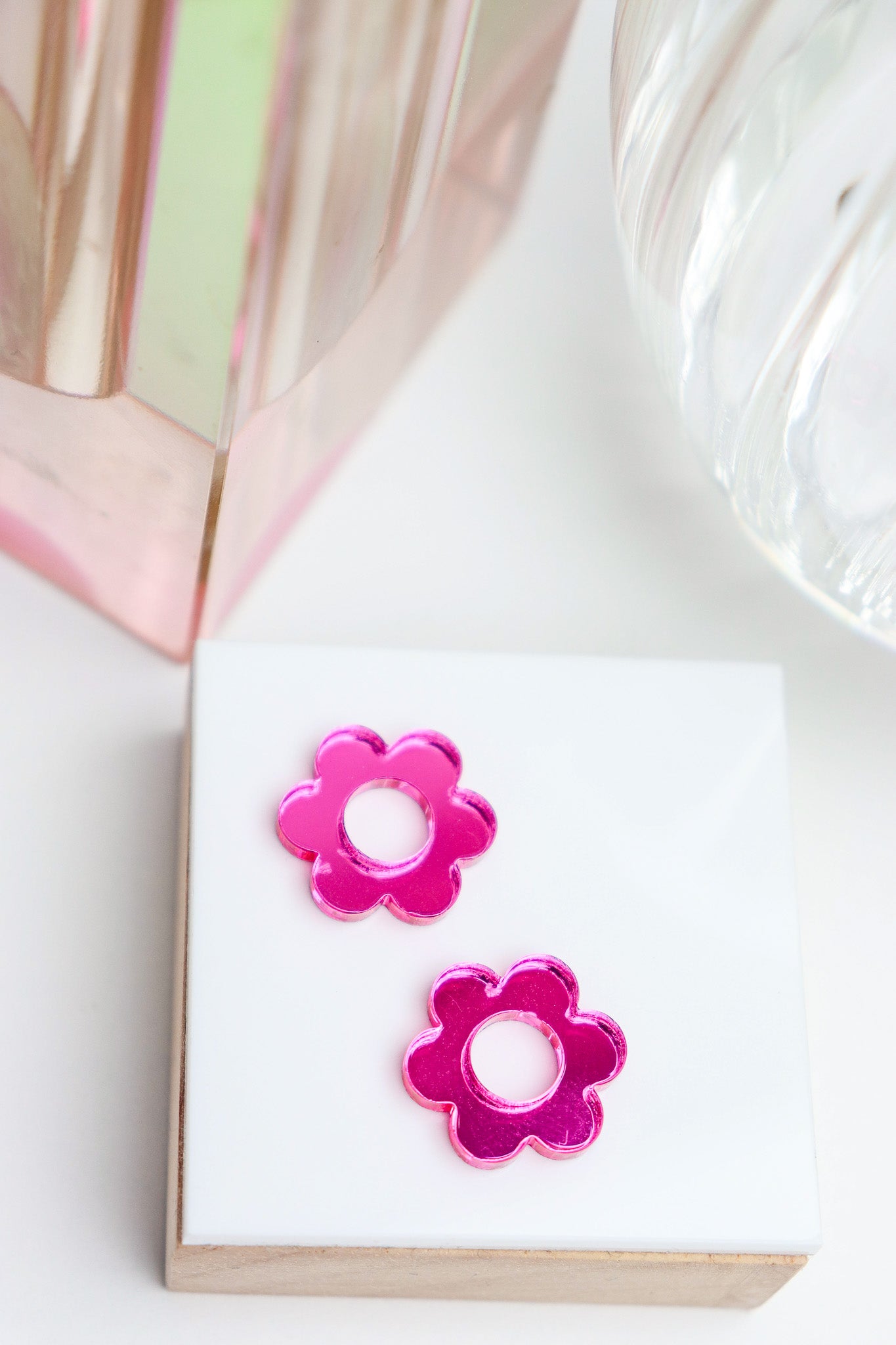 Créoles Vivienne Miroir Rose
