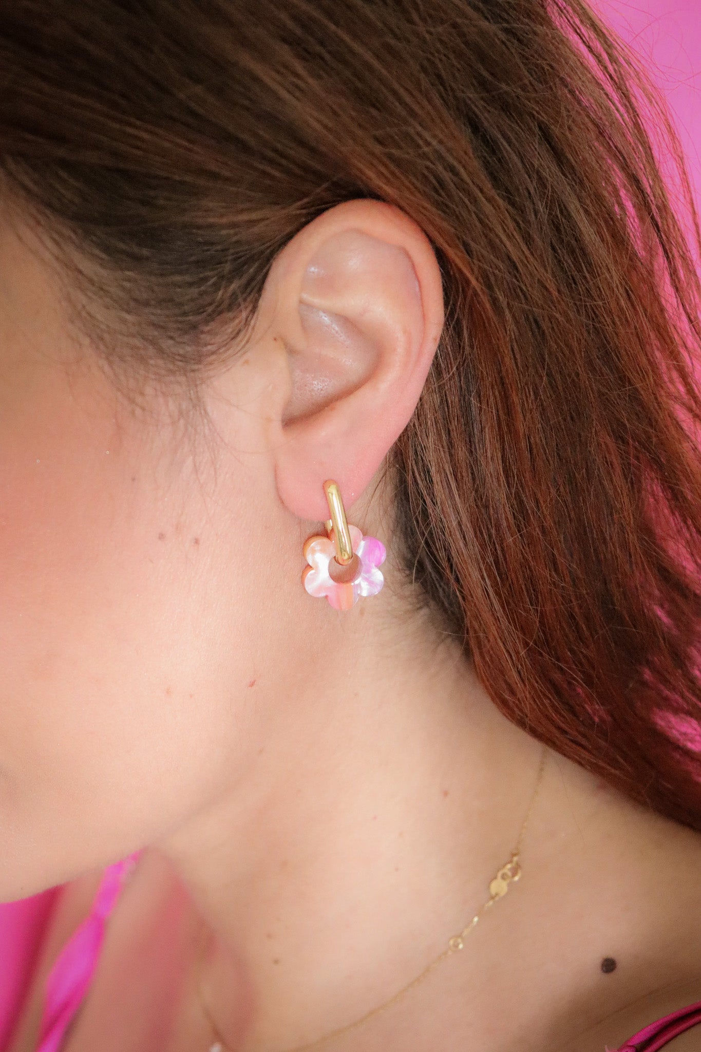 Boucles d'oreilles Vivienne Nacrée Tropique
