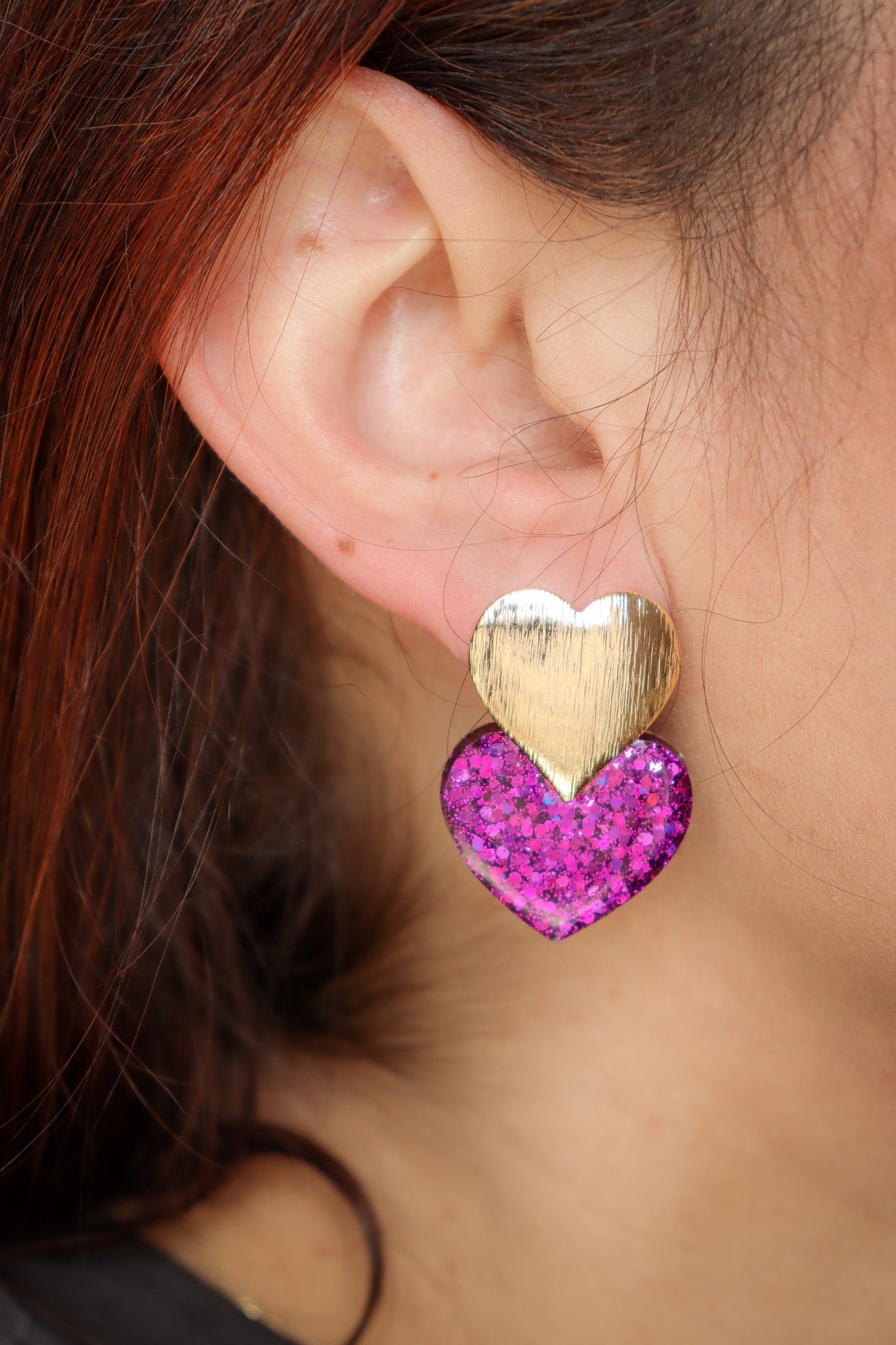 Boucles d'oreilles Caroline deep violet