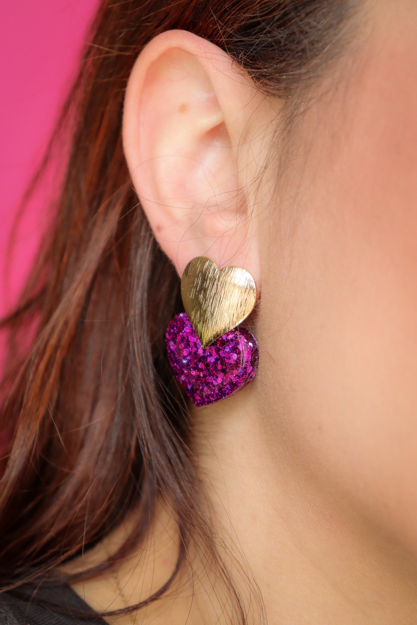 Boucles d'oreilles Caroline deep violet