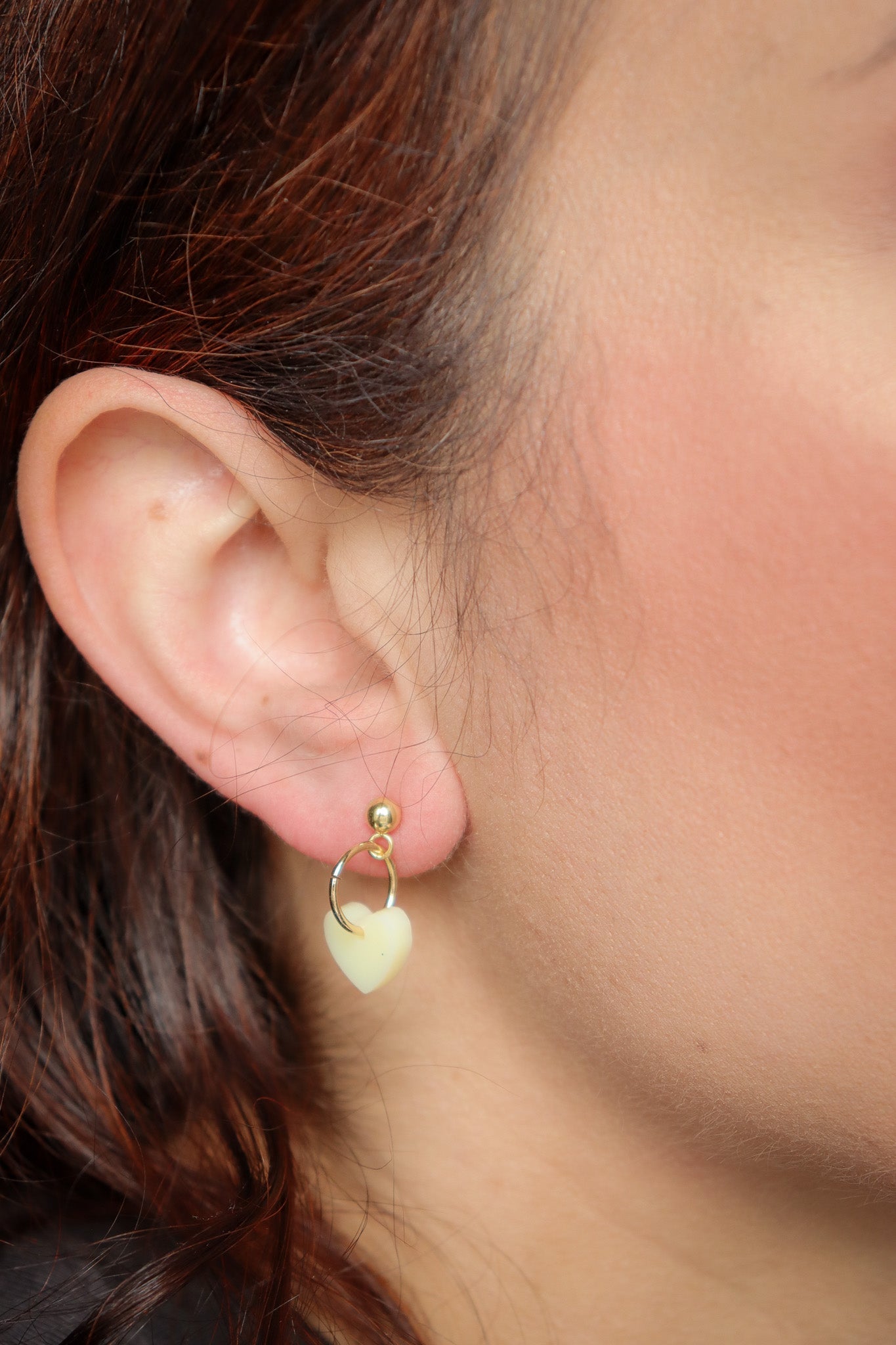 Boucles d'oreilles Lucie jaune pastel